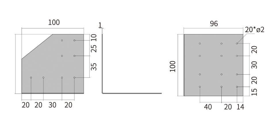 直角家具角码 加厚角码 角码规格及尺寸